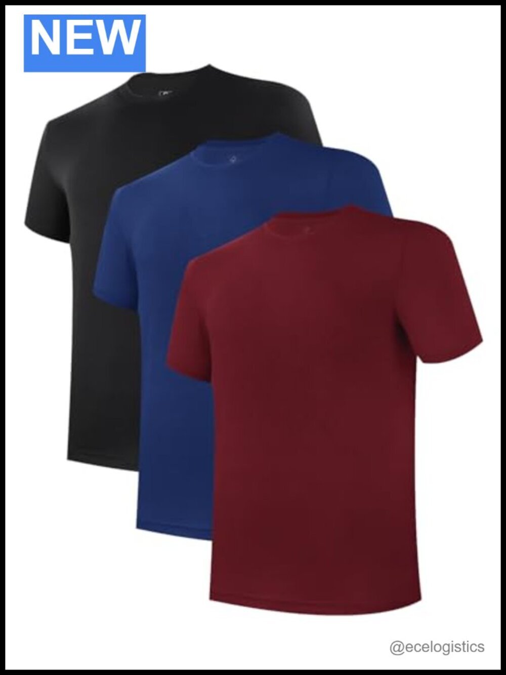 Moisture Wicking Undershirts Pack, Soft Crew Neck Tees for Men, Breathable